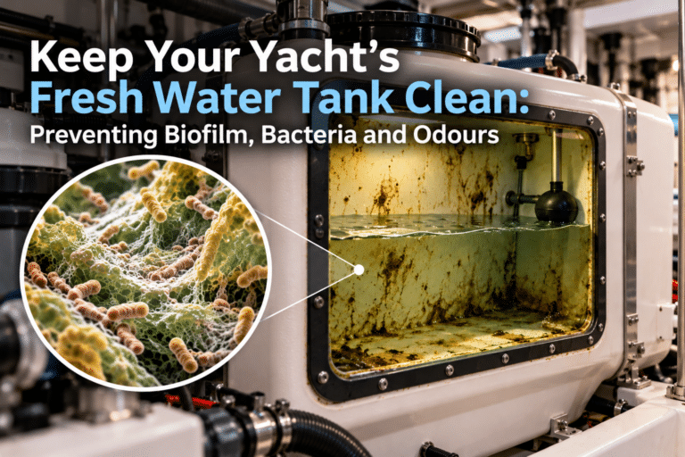 Keep Your Yacht's Fresh Water Tank Clean Preventing Biofilm, Bacteria and Odours